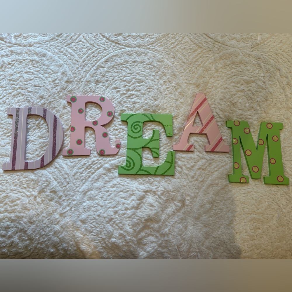 Colorful Wooden Letters Decor